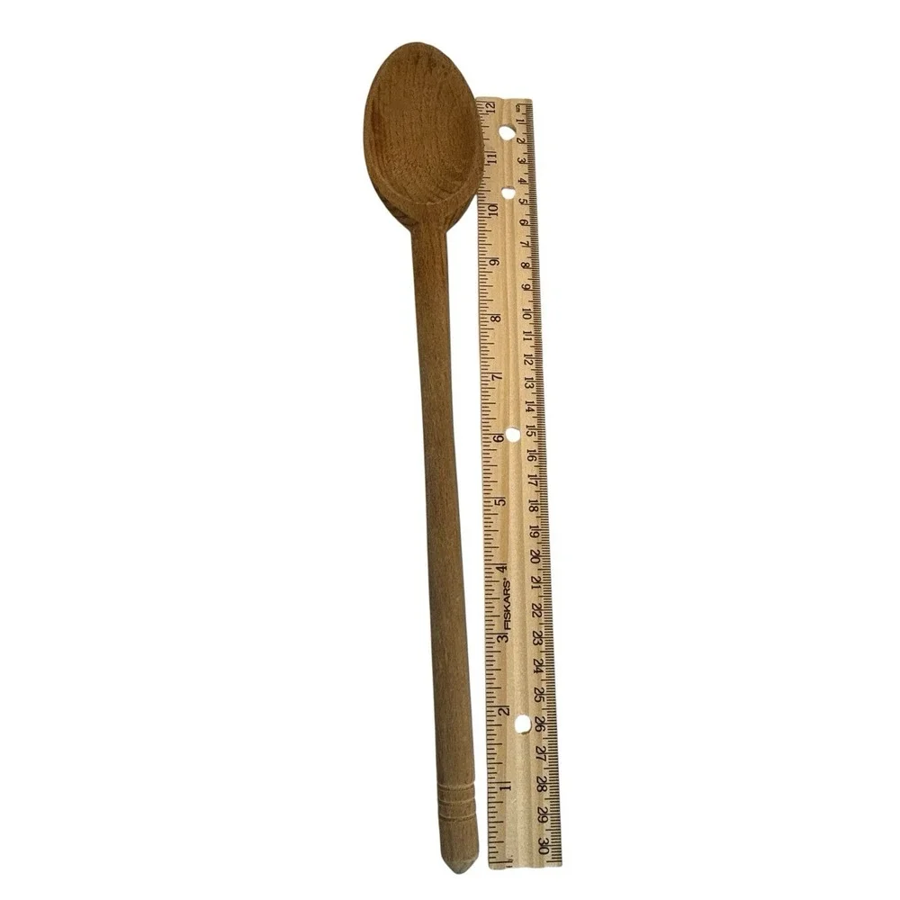 VTG‎ Wooden Spoon Set of 4 Multiple Farmhouse Kitchen Primitive Cooking Utensils
